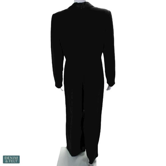 Jay Godfrey Roland Black Tuxedo Jumpsuit Long Sleeve Wide Leg Elegant FormalWear - Picture 12 of 16